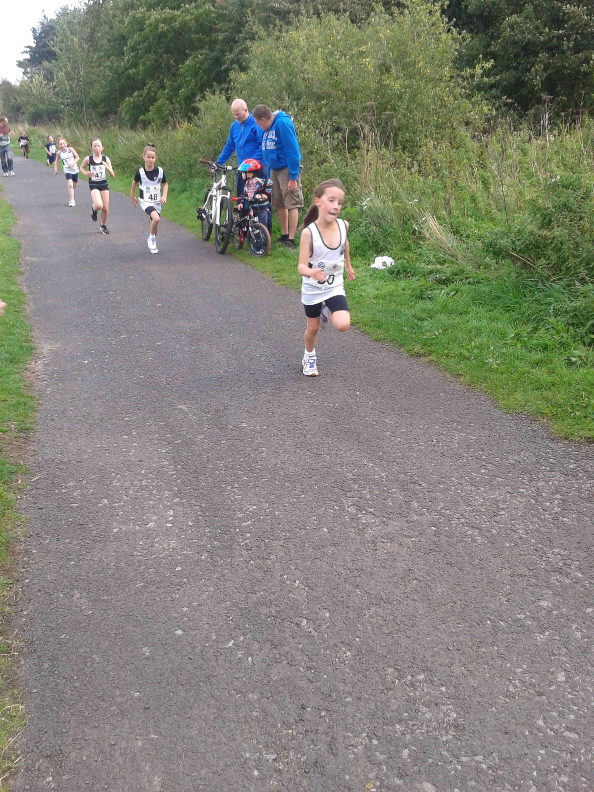 Hope Moir (Right) closely followed by Lucy Grenfell.