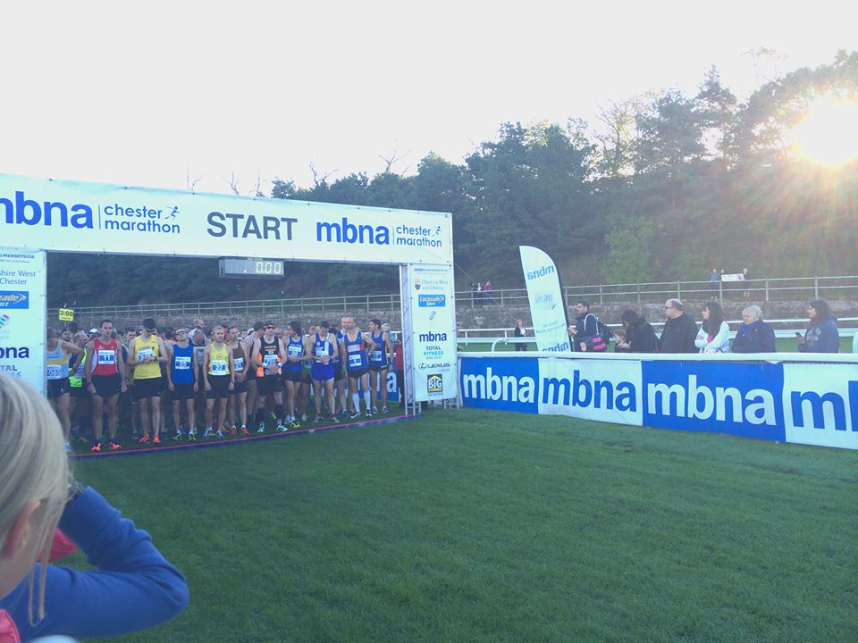 Start-line of the Chester Marathon