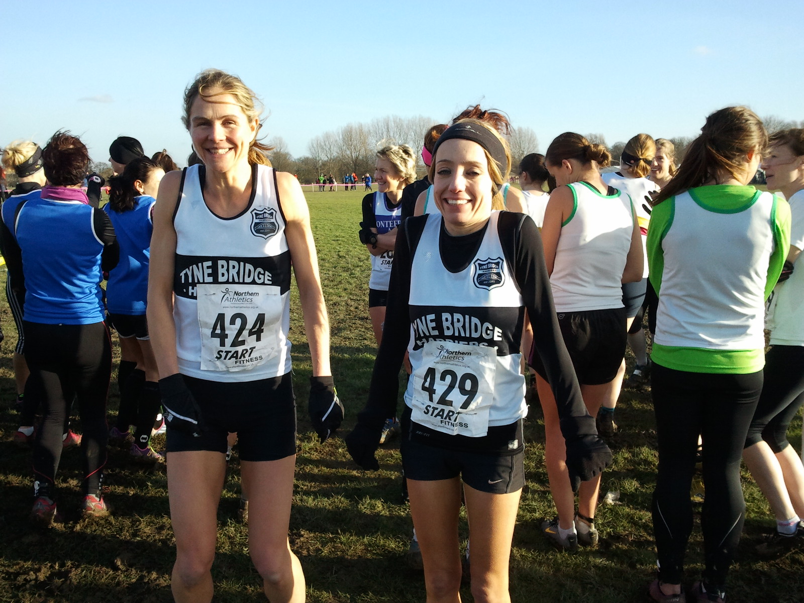 Alison and Louise ready to race.
