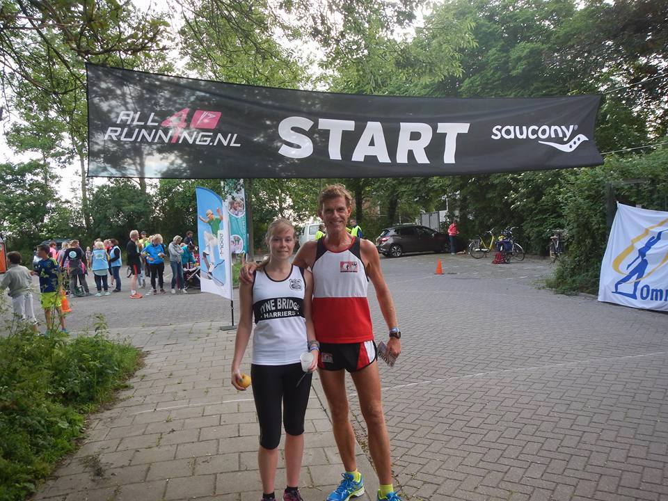 Lysanne and her Dad (who finished 2nd)
