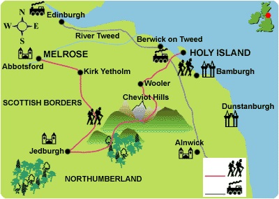 Saint Cuthberts Way map