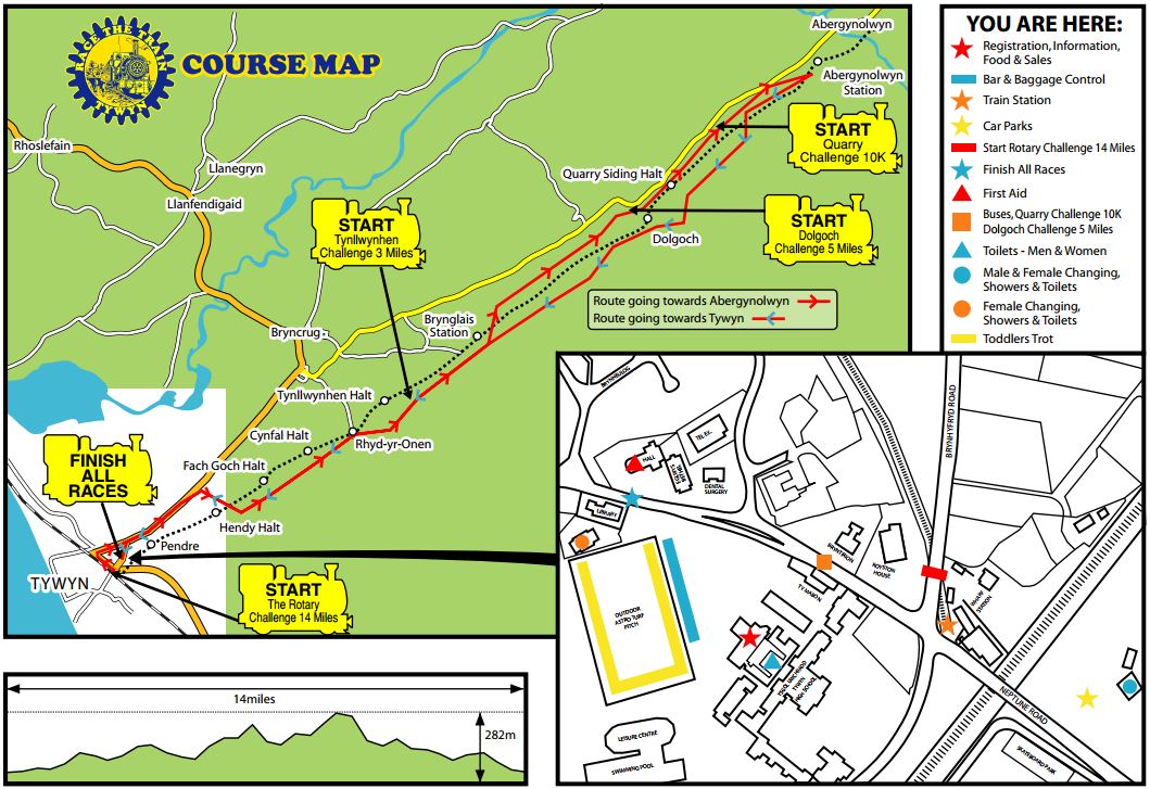Race the Train - Course map