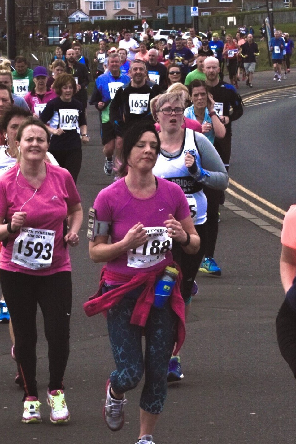 Louise (partially hidden) at half-way point.