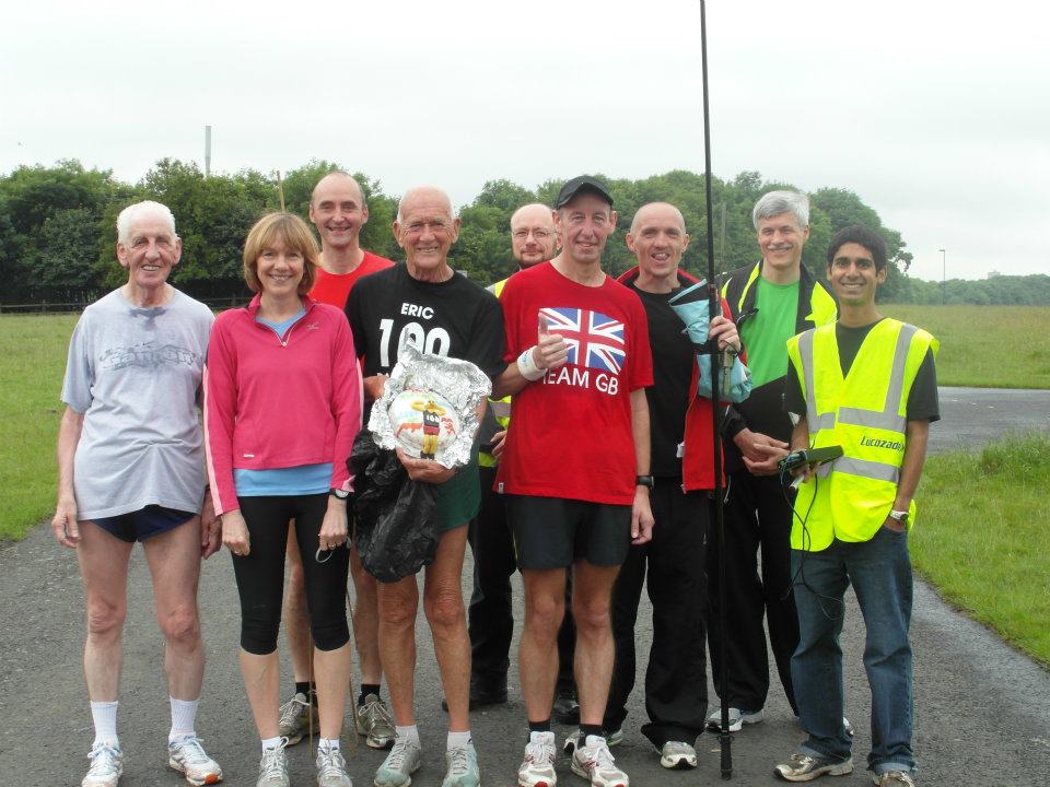 Eric and some of his friends from Newcastle parkrun.